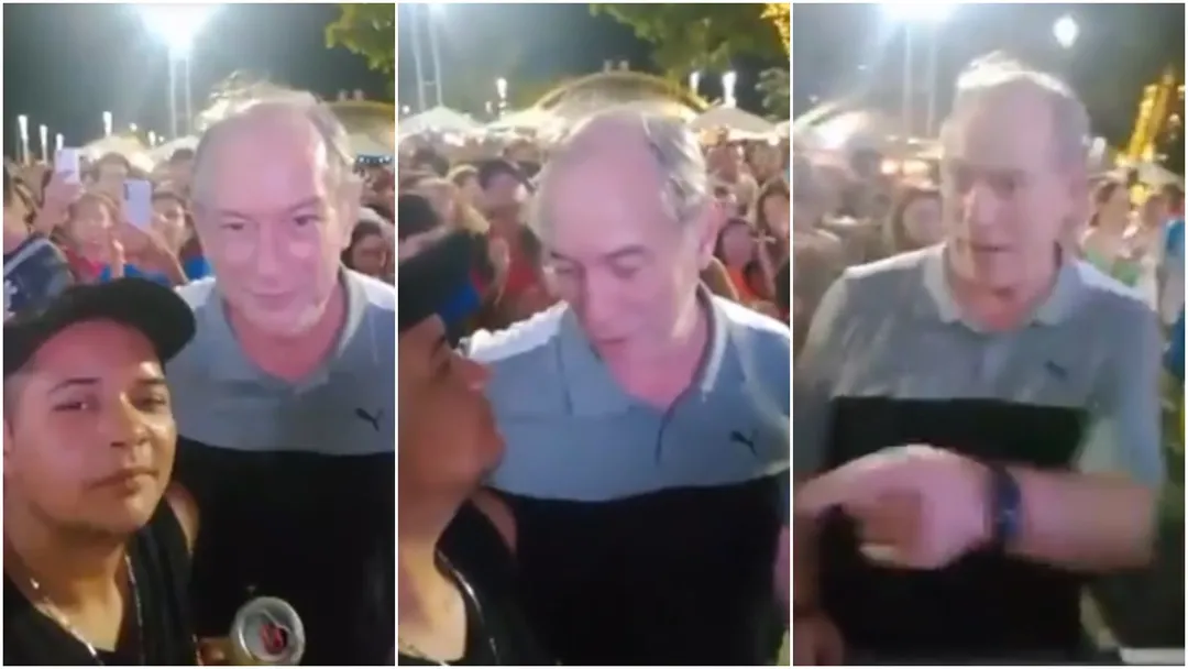 V DEO Ciro Gomes d tapa em homem ap s ser chamado de bandido em