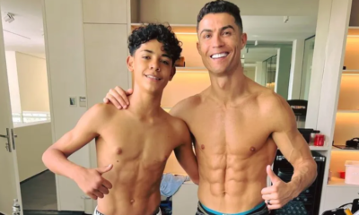 cr7 ao lado de cristiano ronaldo jr filho mais velho do atleta